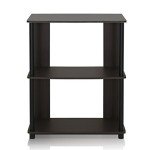 Furinno JAYA 3-Tier Walnut Bookcase and Display Rack