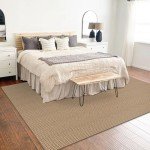 Boho Washable Area Rug 6x9 ft Tan