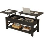 Rolanstar 47" Lift Top Coffee Table - Black