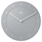 Braun Classic Quiet Quartz Wall Clock - 20cm Grey