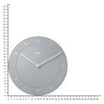 Braun Classic Quiet Quartz Wall Clock - 20cm Grey