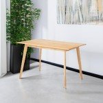 Solid Wood Kitchen Dining Table - Natural Finish