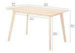 Solid Wood Kitchen Dining Table - Natural Finish