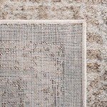 Ivory & Taupe 8' x 10' Distressed Area Rug