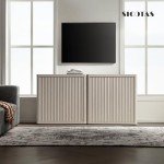 SICOTAS Modern White Buffet Cabinet with Storage