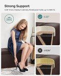 30-Inch Brown Folding Storage Ottoman Bench