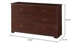 Storkcraft Brookside 6-Drawer Dresser in Espresso