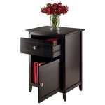 Winsome Eugene Espresso Accent Table, 18.9"W x 15"D