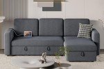 Yaheetech L-Shaped Sofa with Pull-Out Bed