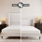 PaPaJet King Upholstered Bed Frame with Tall Headboard