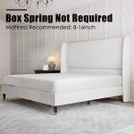 PaPaJet King Upholstered Bed Frame with Tall Headboard