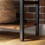 Triple Wide 5-Tier Industrial Bookshelf with Metal Frame