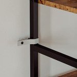 Triple Wide 5-Tier Industrial Bookshelf with Metal Frame