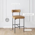 Dahlia Modern Counter Height Chair in Brown/Black