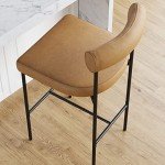 Dahlia Modern Counter Height Chair in Brown/Black