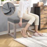 27-Inch Grey Rectangle Ottoman Bench - Living Room