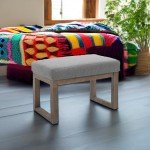 27-Inch Grey Rectangle Ottoman Bench - Living Room