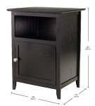Winsome Henry Black Accent Table, 19 Inches