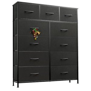 WLIVE Tall Fabric Dresser with 11 Drawers