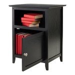 Winsome Henry Black Accent Table, 19 Inches