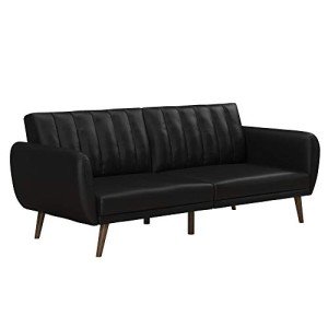 Novogratz Brittany 82" Faux Leather Futon Sofa