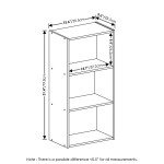 Furinno Luder White 3-Tier Bookcase Shelf