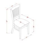 Vancouver Slat Back Oak Dining Chairs - Set of 2