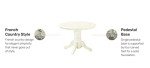 Warwick Off White Dining Table, 42" Round