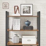 6-Tier Industrial Style Bookshelf in Rustic Brown