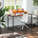 Coleshome 48-Inch Vintage Home Office Desk