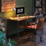 Coleshome 48-Inch Vintage Home Office Desk