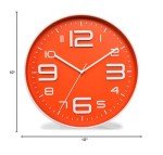 Non-Ticking Silent 10-Inch Quartz Wall Clock