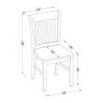 Norfolk Black Slat Back Dining Chairs - Set of 2