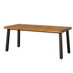 Devoko Rustic Acacia Wood Dining Table for 6