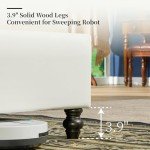 Queen Size Upholstered Platform Bed with Sleigh Headboard