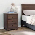 Sonoma Tall Nightstand with 3 Drawers in Espresso