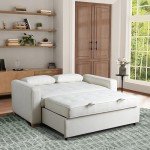 Serta Ainsley Oyster Queen Convertible Sofa Bed