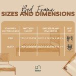 Vivian 14-Inch Rustic Queen Bed Frame with Headboard