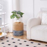 Wimarsbon Natural Seagrass Round Foot Stool