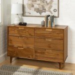 Modern 6-Drawer Solid Wood Dresser in Caramel