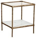 Ashley Ryandale Modern Accent Table, Antique Brass