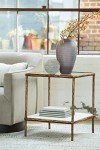 Ashley Ryandale Modern Accent Table, Antique Brass