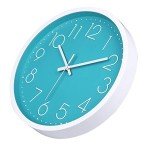 Turquoise 12-Inch Silent Round Wall Clock