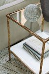 Ashley Ryandale Modern Accent Table, Antique Brass