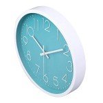 Turquoise 12-Inch Silent Round Wall Clock