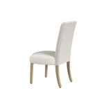 Cream Upholstered Scalloped Dining Chairs (Set of 2)