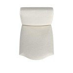 Cream Upholstered Scalloped Dining Chairs (Set of 2)
