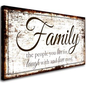 Inspirational Family Quote Canvas Wall Art 20"x40
