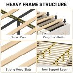 King Size Upholstered Bed Frame with Storage