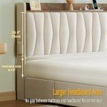 King Size Upholstered Bed Frame with Storage